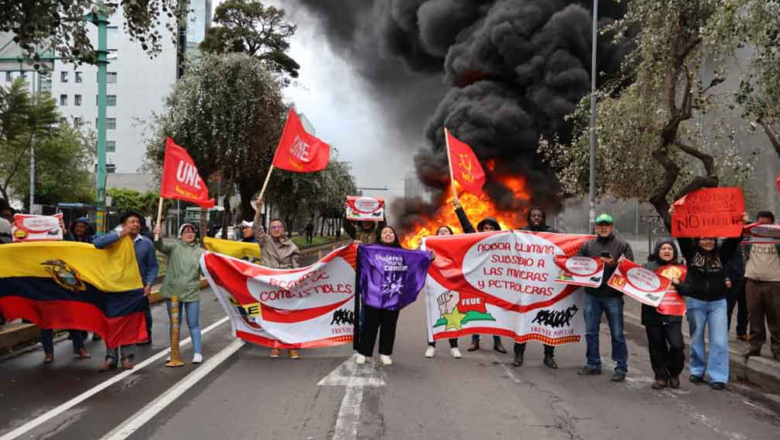 Nueva jornada de movilizaciones contra Noboa en Ecuador