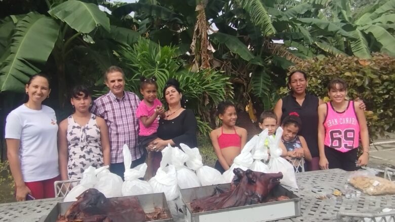 Entregó Empresa Cárnica de Sancti Spíritus donativo de alimentos al Hogar de Niños Sin Responsabilidad Parental en Cabaiguán (+ Audio y Fotos)