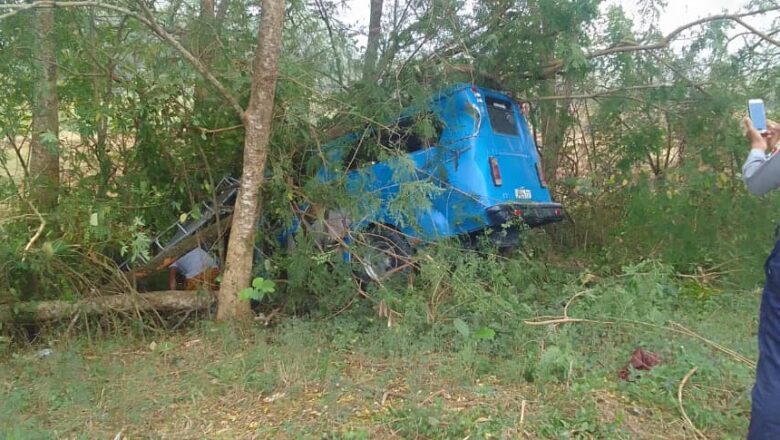 Accidente en el kilómetro 334 de la Autopista Nacional en Cabaiguán deja saldo de siete personas lesionadas (+Fotos)